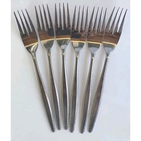 Vintage Imperial International Japan Vintage Silverware 24 Piece Waves & Dots - Picture 15 of 16